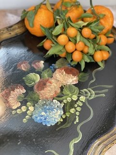 Grande bandeja Vitoriana inglesa, pintada a mão. na internet