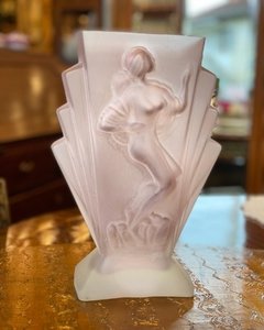 Vaso em vidro fosco Art Déco - comprar online