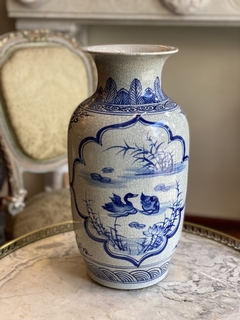 Vaso oriental craquelê