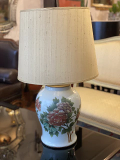 Abajur em porcelana oriental