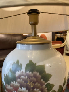 Abajur em porcelana oriental