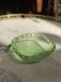 Centro Murano verde com pó de ouro - loja online
