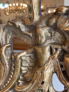 Espelho em madeira folheada a ouro - Art Rarus Antiquário