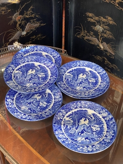 Conjunto de 6 pratos de sobremesa “fazenda”