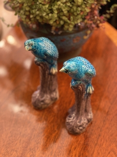 Par de esculturas em porcelana Pássaros - comprar online