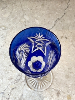 Taça Baccarat azul - Art Rarus Antiquário