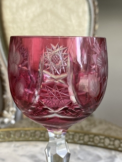 Taça cristal rosa na internet