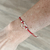 Pulsera Hilo Rojo Corazon calado - comprar online