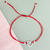 Pulsera Hilo Rojo Corazon calado