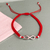 Pulsera Hilo Rojo Infinito macramé