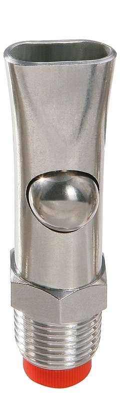 CHUPETA DE INOX CRESC. E TERM.  - TIPO BITE BALL BOLA REDONDA  - ½” -  7,5  cm - 1 unid.