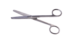 TESOURA CIRÚRGICA VETERINARIA RETA PONTA ROMBA ROMBA 17 cm