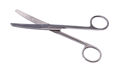 TESOURA CIRÚRGICA VETERINÁRIA CURVA PONTA ROMBA FINA 17 cm