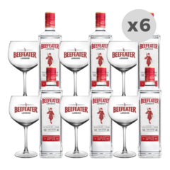 Gin Beefeater Clásico Botella 1L + Copón x6