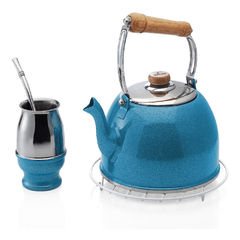 Set Matero Gamuza Country Acero 18/10 Pava Mate Térmico - comprar online