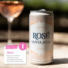 Vino Santa Julia Rose Lata x 6 unidades - comprar online
