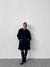 golden blue leather coat - comprar online