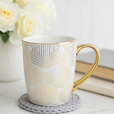 taza c/detalles dorados x6 - comprar online