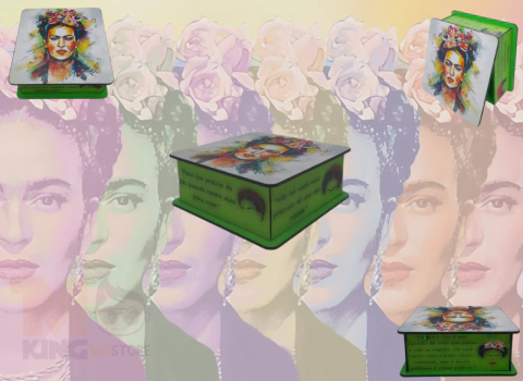Caixa Organizadora Frida Kahlo com 4 espaços
