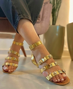 Ref: 078 Rasteira Gladiadora Piramide - comprar online