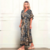 Vestido longo kaftan Feminina Indiana Boho Hippie - Sofisticada Store | Saída de Praia | Roupa Indiana