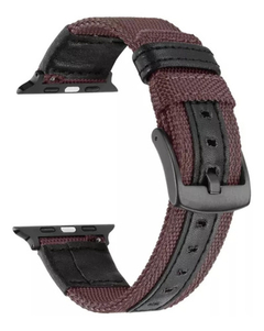 Malla De Tela Y Cuero Para Apple Watch, Exclusiva.