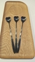 CUCHARA ACERO NEGRO CORAZON - Designmafi