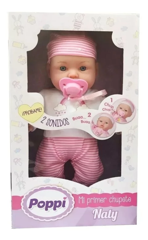 Muñeca Poppi - Modelo Mi Primer Chupete Con Sonidos