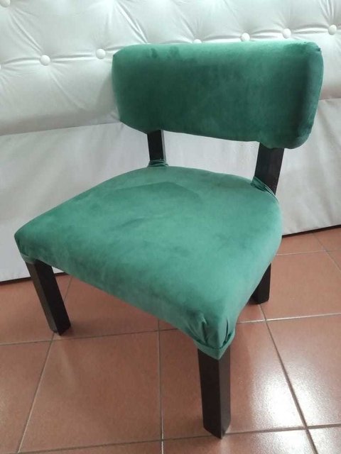 Sillon Matero Estructura De Madera-tapizeria En Chenille-