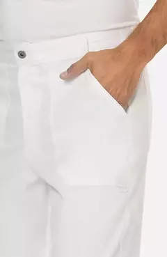 Calça cirúrgica cargo com zíper masculina Cherokee