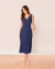 Vestido Midi Solar Azul Marinho - comprar online