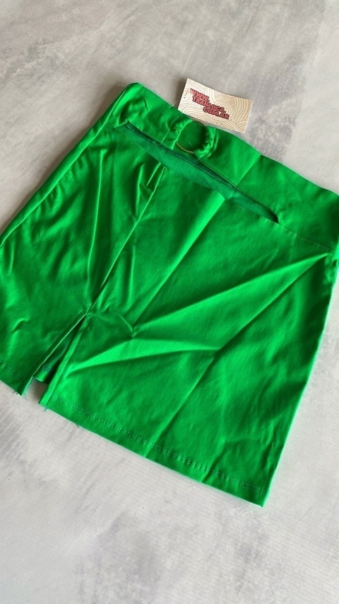 POLLERA BENGALINA VERDE ARO CINTURA - comprar online