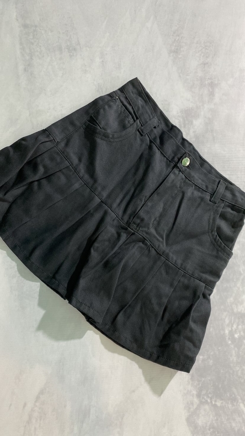 POLLERA JEANS RIGIDA NEGRA - TALLE 36 - comprar online