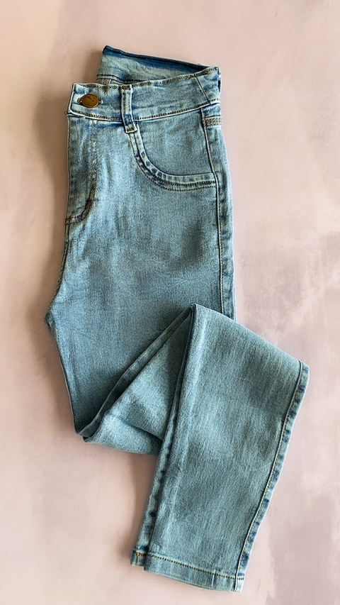 JEANS CHUPIN ELASTIZADO CELESTE