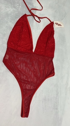 BODY ESCOTE EN V TUL ENCAJE - comprar online
