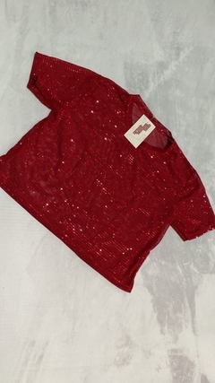REMERA ROJA LENTEJUELAS en internet