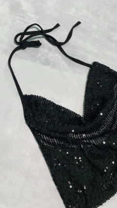 TOP LENTEJUELAS NEGRO BUCHE - comprar online
