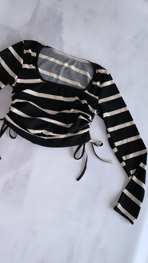 REMERA MANGA LARGA RAYAS AJUSTABLE