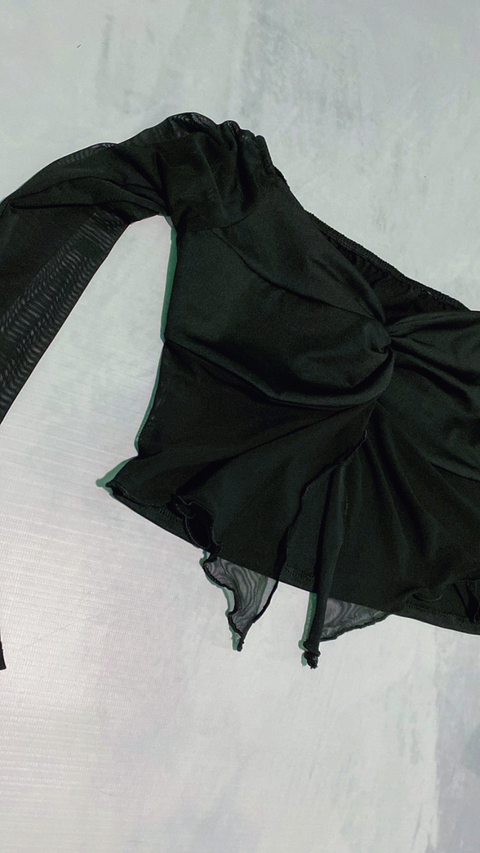 TOP NEGRO MANGA LARGA TUL - comprar online