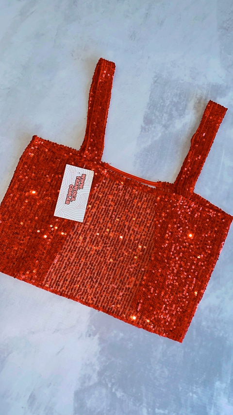 TOP LENTEJUELAS ROJO ESPALDA - comprar online