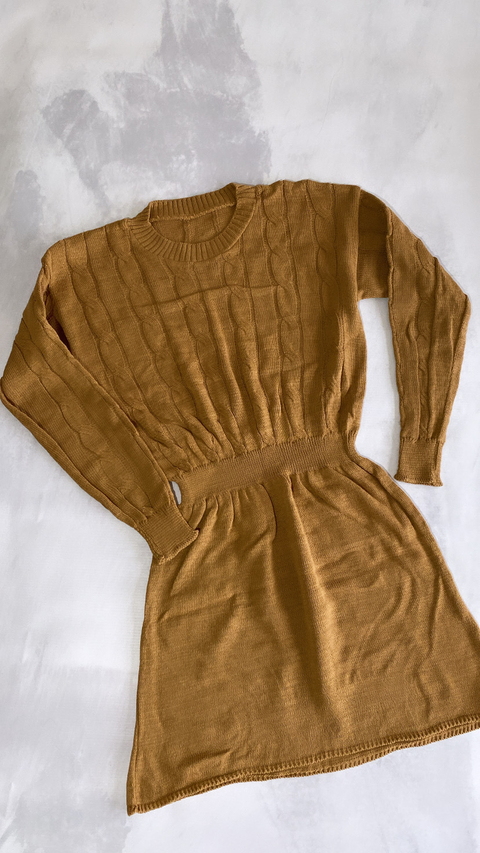 VESTIDO LANA TRENZADO