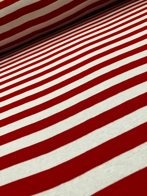 JERSEY TEJIDO RAYA ROJA