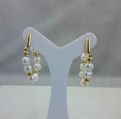 Conjunto Venture Pérola de Rio Branco em Ouro18k - comprar online