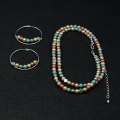 CONJUNTO PRATA PÉROLAS SHELLCOLORIDAS na internet