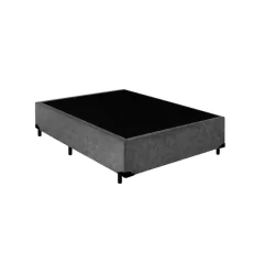 Base Cama Box Universal Suede Casal 138x188x41cm
