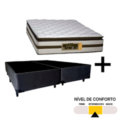 Conjunto Colchão King Audacieux Sankonfort com Box Universal Preto 193x203x75cm