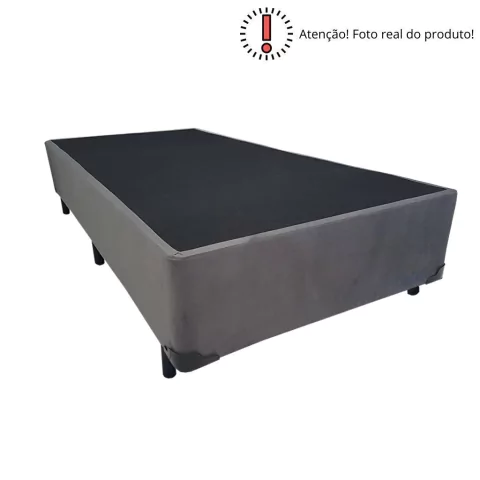Cama Box Universal Suede Solteiro King 96x203x41cm