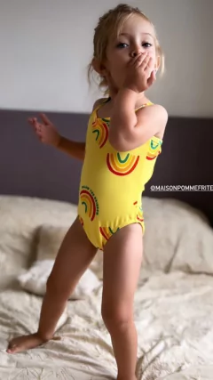 ENTERA ESTAMPADO "RAINBOW" BASE AMARILLO