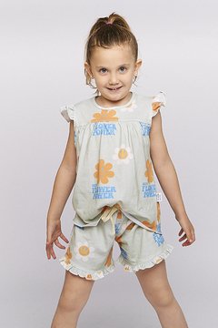 Pijama "VOLADOS" Flower power base green