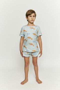 Pijama 2 piezas unisex Sr. Langosta base Aqua - comprar online